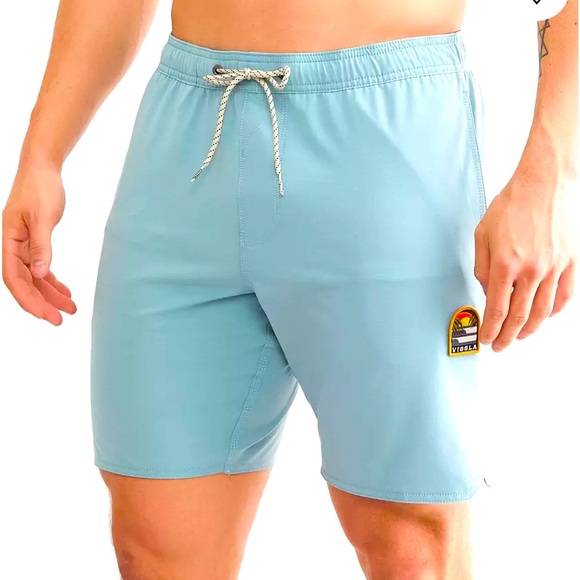 Vissla Solid Sets Stretch Swim Trunks Stone Blue Size Large. From The Buckle. - Picture 1 of 7